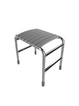 grey slated bench