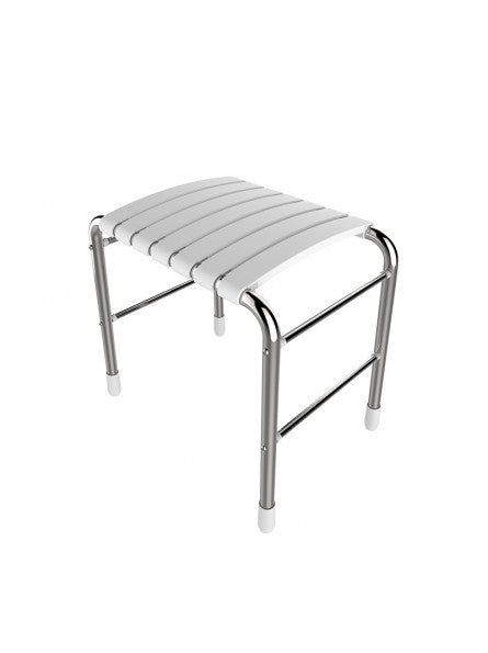 white slatted stool