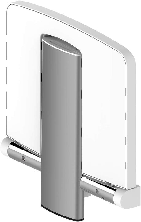 Chrome-framed rectangular mirror on a white background