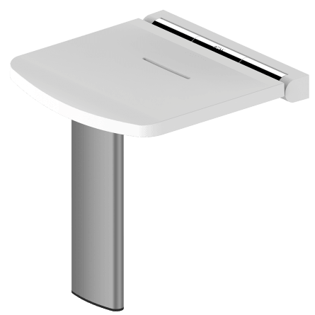 AKW Onyx White Seat with Adjustable Leg