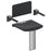 AKW Onyx Shower Seat with Back and Arms - Black