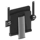 AKW Onyx Compact Shower Seat with Back and Arms - Black - Adaptation Supplies