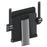 AKW Onyx Compact Shower Seat with Back and Arms - Black