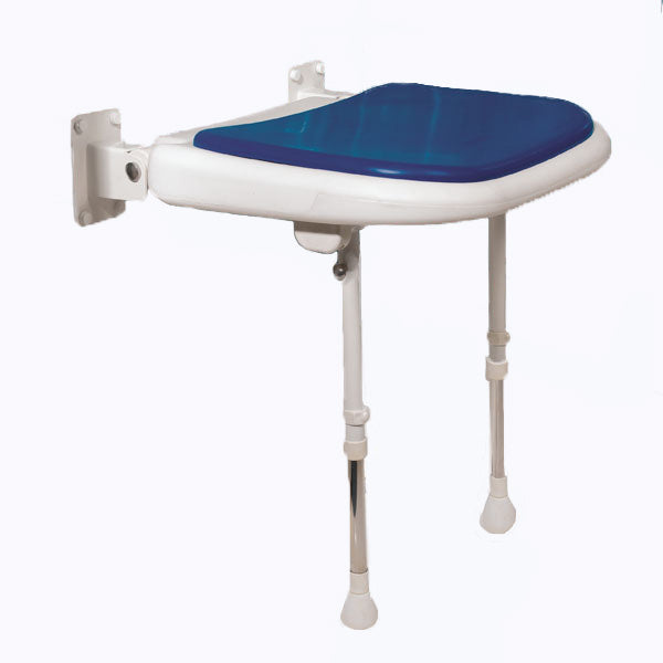 blue shower seat