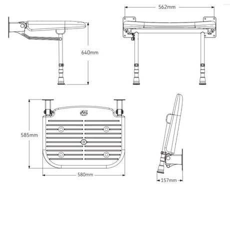 Technical drawing of a mechanical component with dimensions