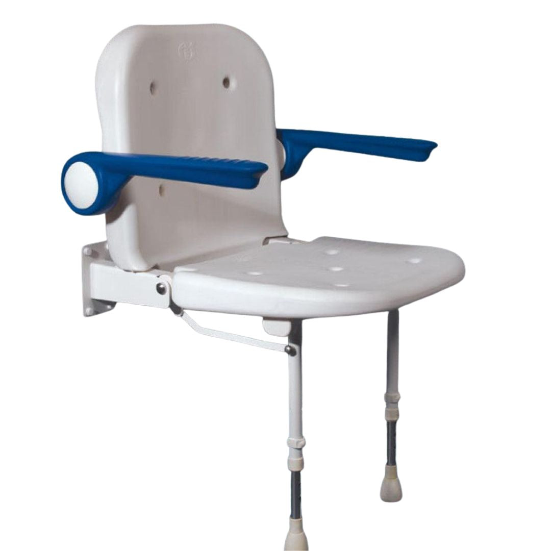 AKW 4000 Series Shower Seat, Unpadded Seat & Back, Padded Arms