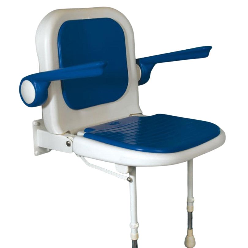 AKW 4000 Series Standard Shower Seat with Back and Arms - Padded