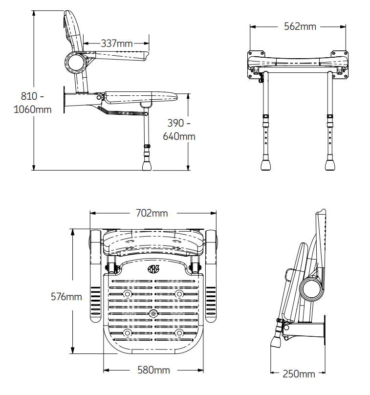 dimensions showing height and width