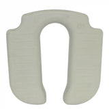 Beige U-shaped neck pillow on a white background