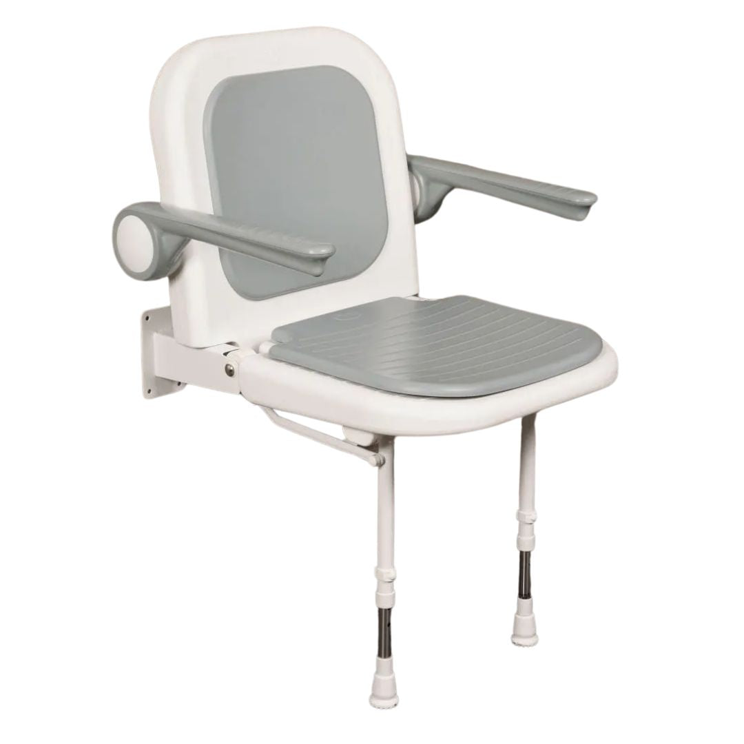 AKW 4000 Series Standard Shower Seat with Back and Arms - Padded