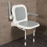 AKW 4000 Series Standard Shower Seat with Back and Arms - Padded