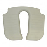 Beige U-shaped pillow on a white background