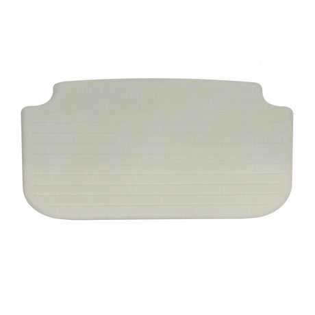 Rectangular light fixture with a textured surface on a white background