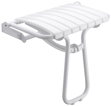 White shower seat