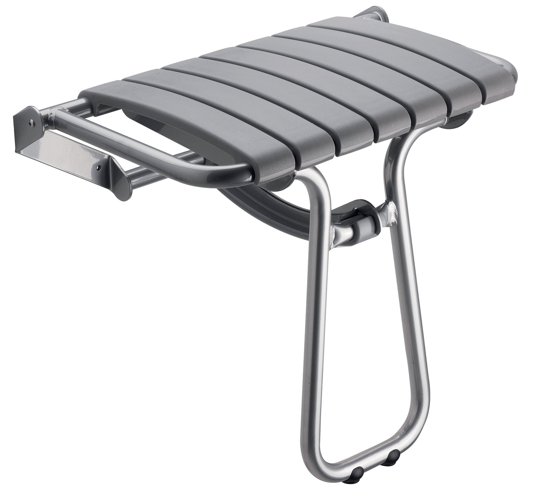 grey seat with chrome leg