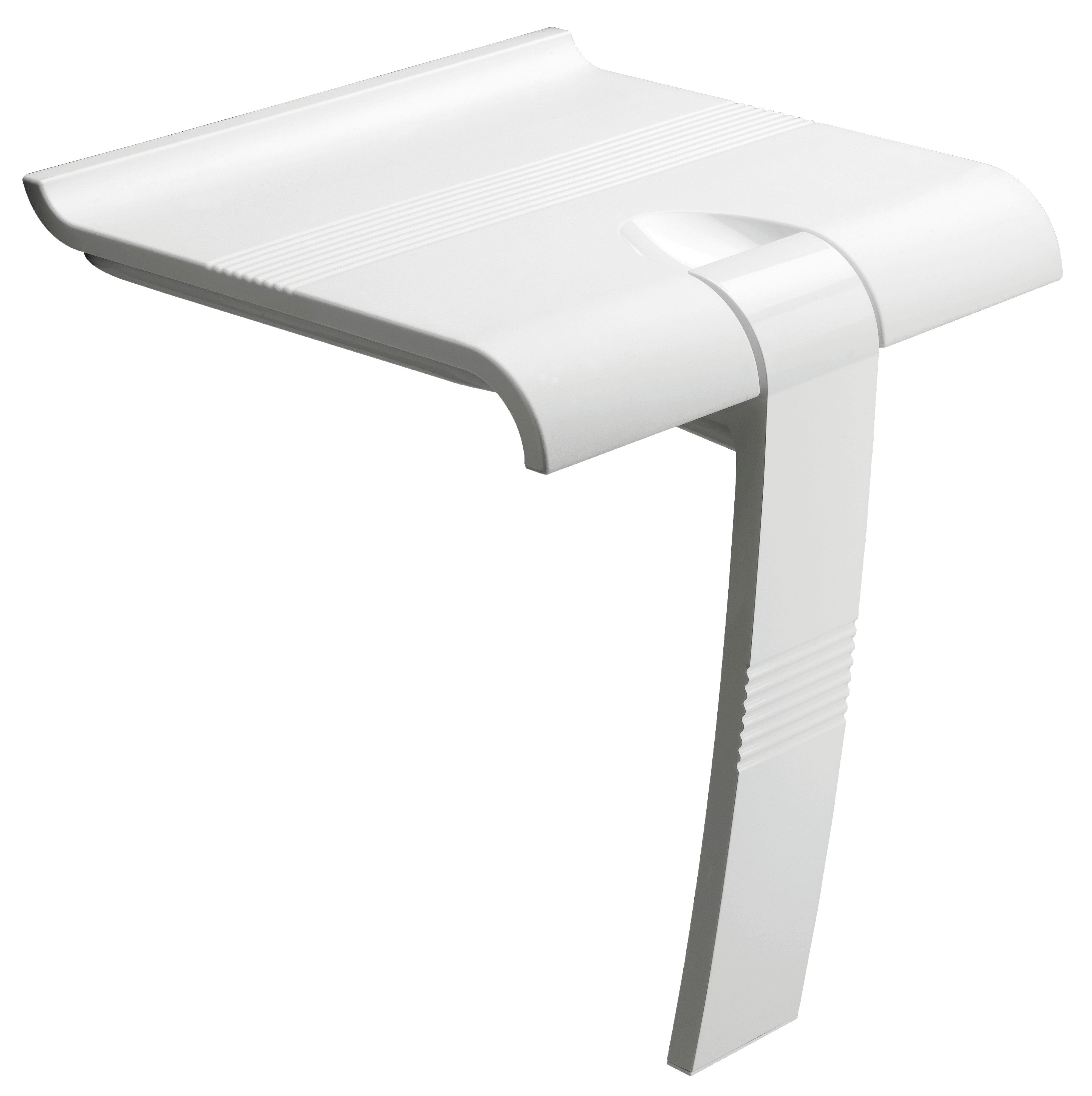 White modern side table on a white background