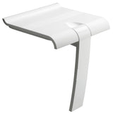White modern side table on a white background