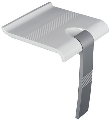 Modern bathroom faucet with a white and gray design on a white background