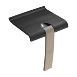 Black and silver faucet on a white background