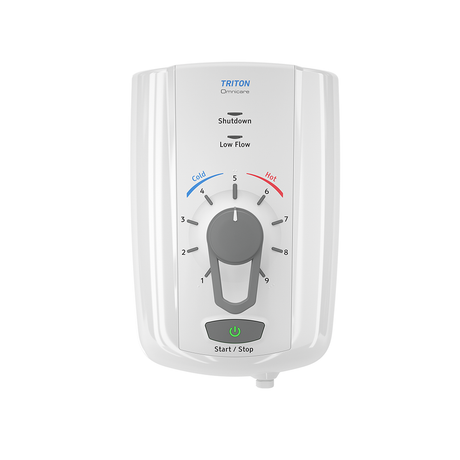 Triton shower control panel on a white background