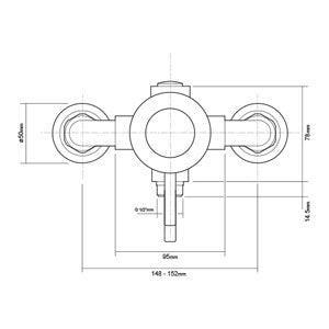 Triton Elina Exposed Mixer Valve - Grabrail Kit