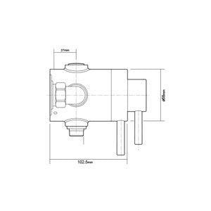 Triton Elina Exposed Mixer Valve - Grabrail Kit