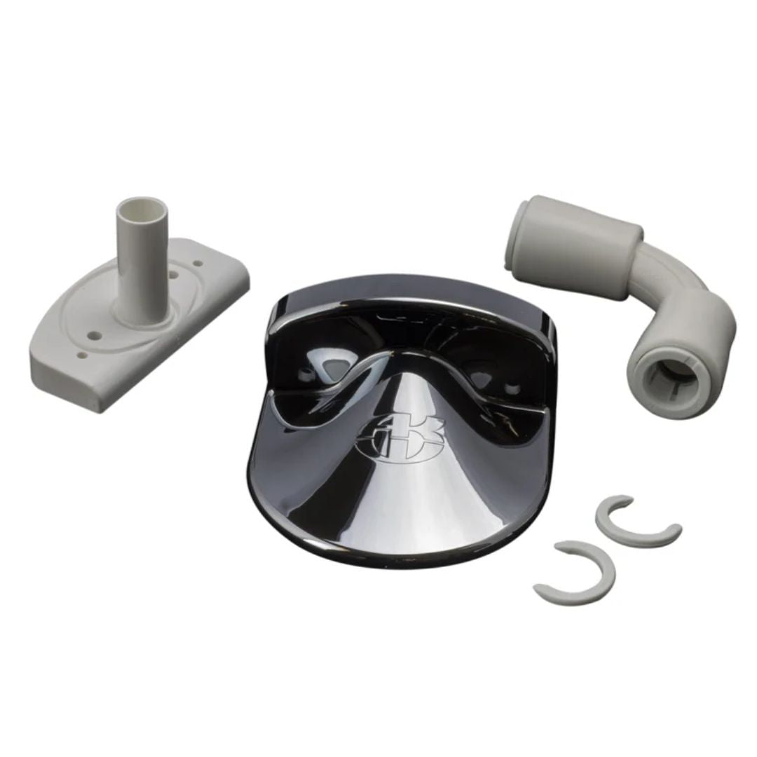 AKW Chrome Pumped Waste Pick Up Assembly - Adaptation Supplies