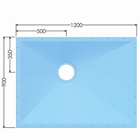 AKW Tuff Form Wetroom Floor Former with Low Height Wet Waste for Vinyl Floor - Adaptation Supplies