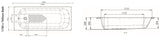 AKW 1700 X 700mm Steel Bath with anti-slip and Kit - Adaptation Supplies