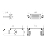 i.Care for ASL Stainless Steel Shower Chair with Backrest