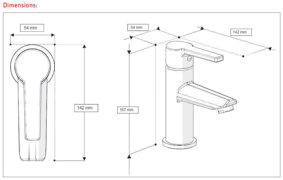AKW Monobloc Spray Mixer Tap - Polished Chrome Finish - Adaptation Supplies