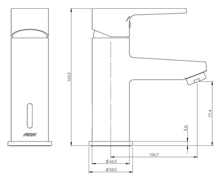 AKW Monobloc Spray Mixer Tap - Polished Chrome Finish - Adaptation Supplies
