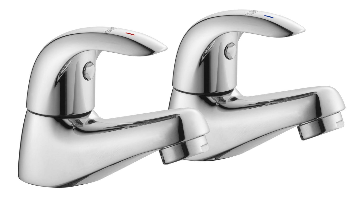 AKW Denova Wash Basin Taps (Pair) - Lever Handle Basin Taps - Adaptation Supplies