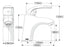 AKW Denova Basin Mono Mixer Tap including Clicker waste