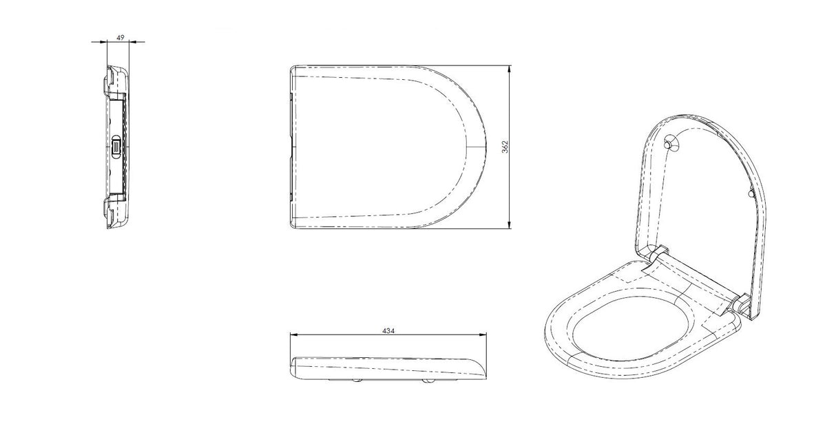 AKW Navlin Raised Height CC 650mm WC Suite - Push Button