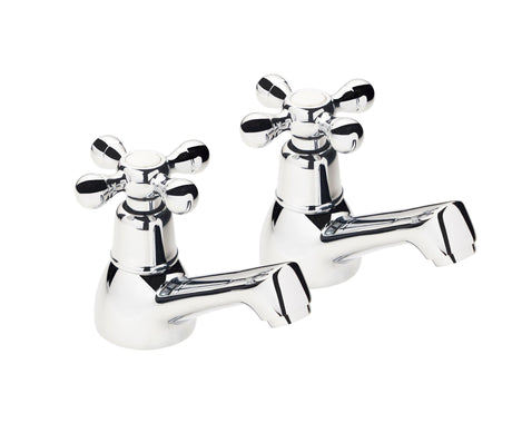 AKW Cross Head Basin Taps (Pair) - Adaptation Supplies