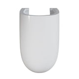 A semi pedestal with a curved, U-shaped design, shown against a plain white background.