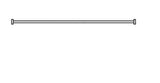 AKW 1900mm White Straight Curtain Rail