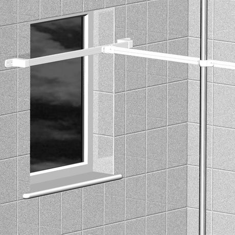 Spanning kit in place around a windowopening