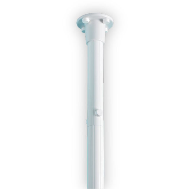 A white pole with a circular top cap, shown against a plain white background.