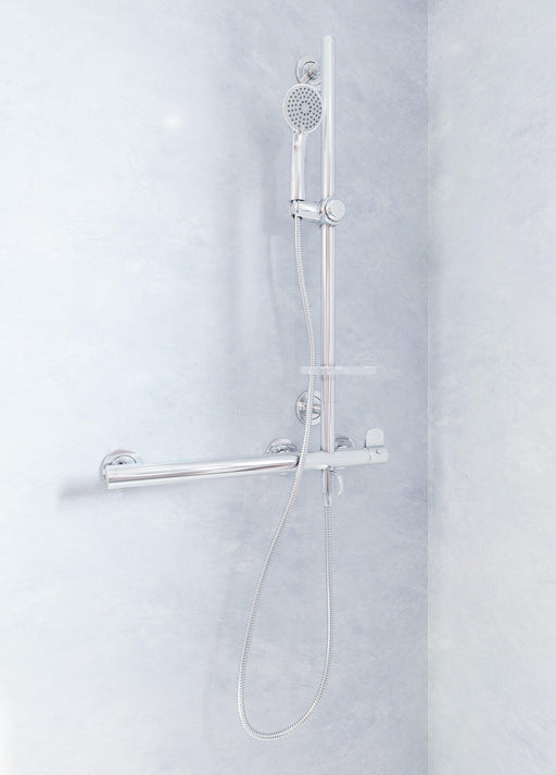 AKW Onyx Combo L Shape Grab Rail and Mixer Shower RH