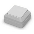 A light white square push-button switch with a recessed top surface, shown on a clean white background.