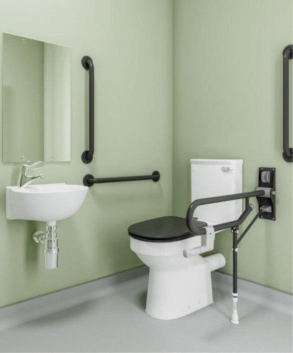 AKW Close Coupled Std Doc M Pack TMV3 Tap Fluted Blue