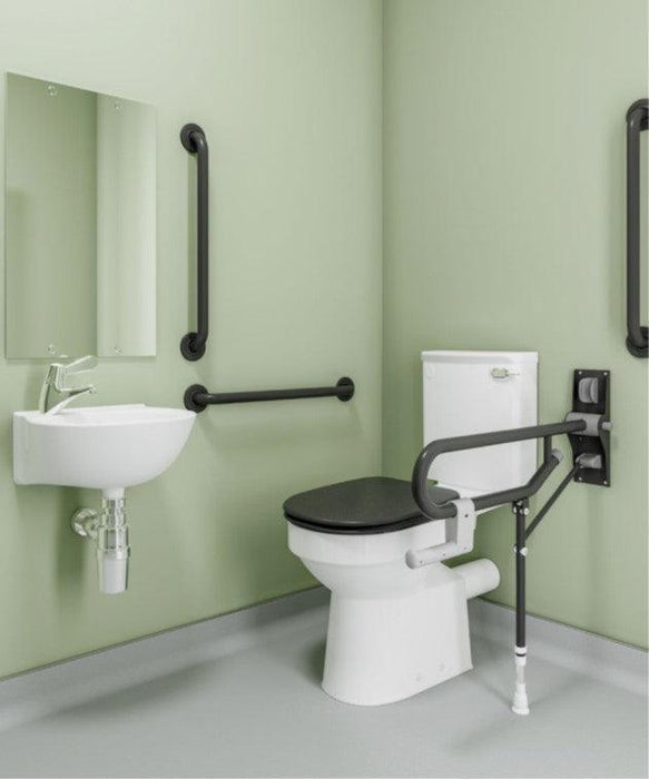AKW Close Coupled Std Doc M Pack TMV3 Tap Stainless Dark Blue