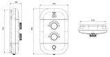 AKW iTherm Thermostatic Electric Shower with Standard Kit 9.5kW