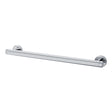 Chrome towel bar on a white background