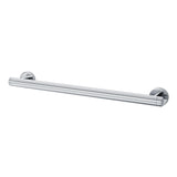 Chrome towel bar on a white background