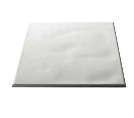 White tile angled on a white background