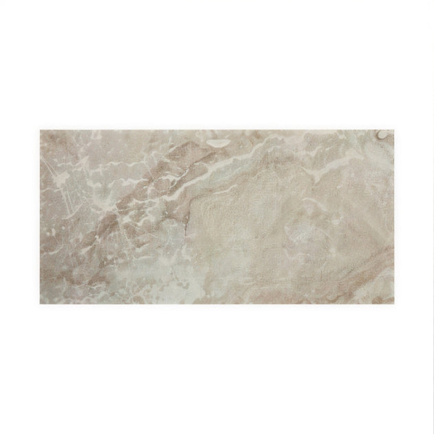 Beige marble-patterned tile on a white background