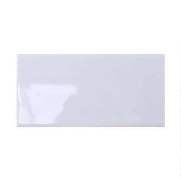 white gloss tile on white background